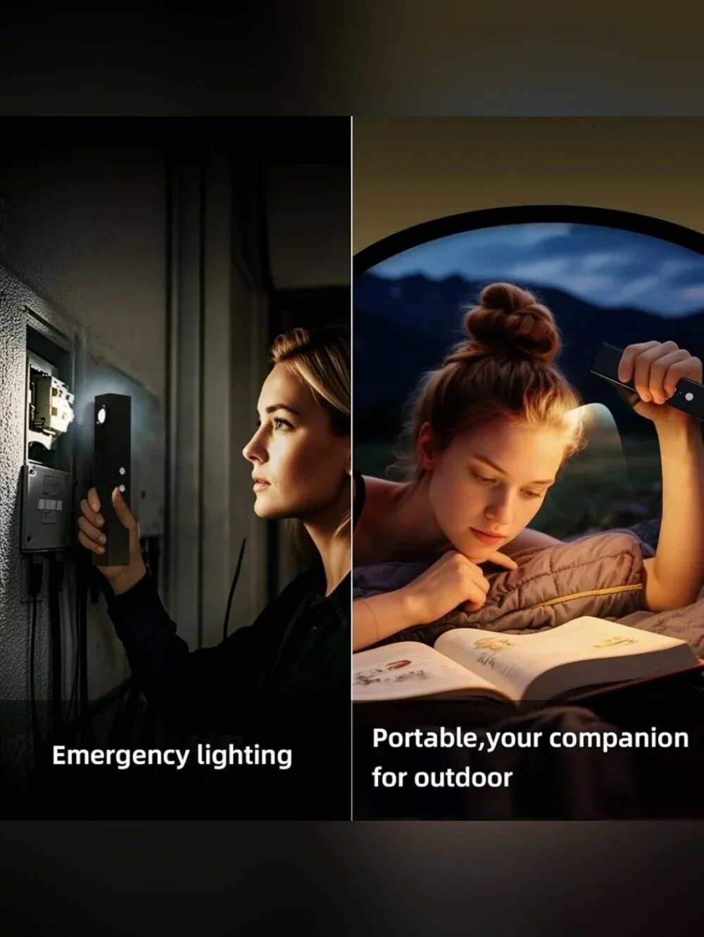VOSLOO Motion Sensor LED Light, 2500mAh Rechargeable Battery, Aluminum Alloy